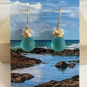 Sea glass earring from Hawaii